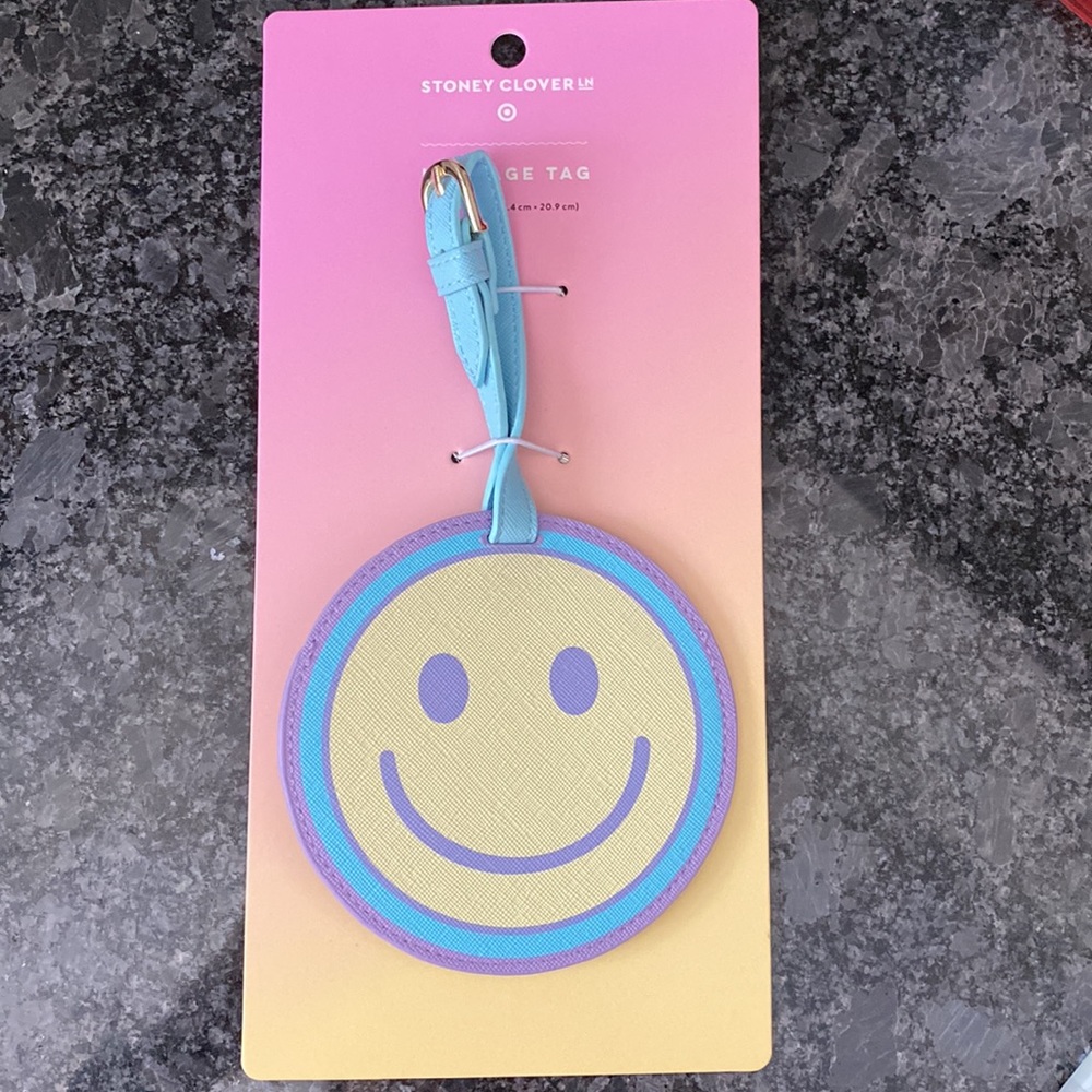 Stoney Clover Lane x Target Smiley Face Luggage Tag